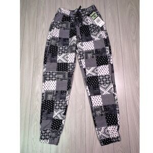 Fresh Prints of Bel-Air Drill Clothing Co Patchwork Bandana Joggers Black Gray S